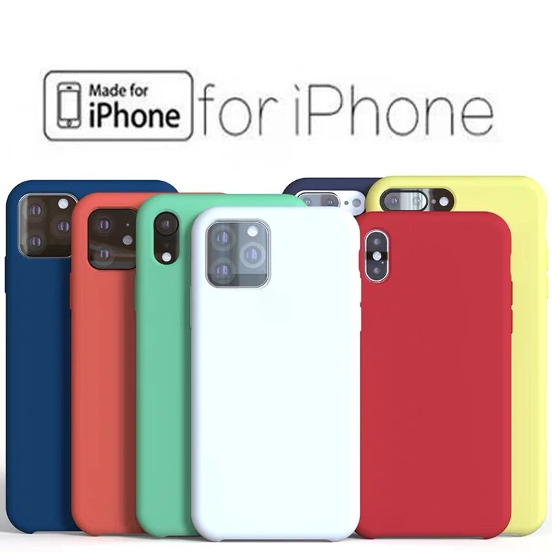 Горячие Продажи iPhone 11 Pro Max X Xs XR 6 7 8 плюс жидкий силикон все включено мобильный