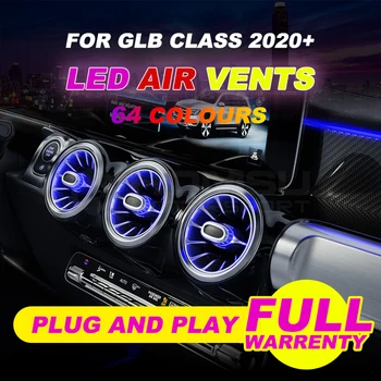 64 colours front LED turbine air vent For MB GLB class LED air condition vent synchronized with ambient light
64 colours front LED turbine air vent For MB GLB class LED air condition vent synchronized with ambient light