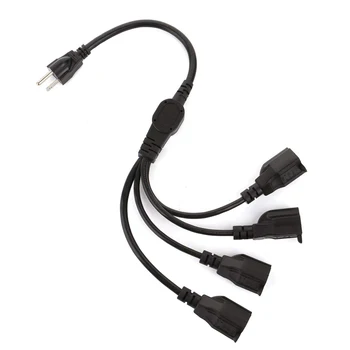 UL Listed 3 Prong 1-to-4 Power Cord Splitter Cable - 20" Inches Power Extension Cord - Cable Strip Outlet Saver - 16AWG
UL Listed 3 Prong 1-to-4 Power Cord Splitter Cable - 20" Inches Power Extension Cord - Cable Strip Outlet Saver - 16AWG