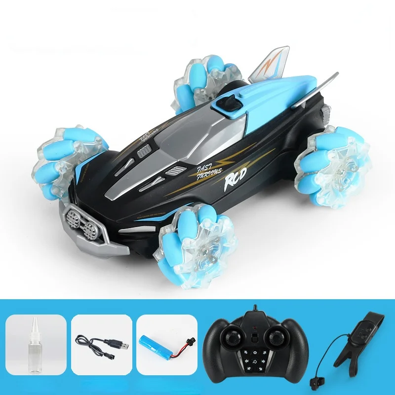 Spray Stunt RC Car Gesture Induction Remote Control Twisting Off-Road Vehicle Light Music Drift Dancing Driving 2.4G RC Toy 4 WD 
Spray Stunt RC Car Gesture Induction Remote Control Twisting Off-Road Vehicle Light Music Drift Dancing Driving 2.4G RC Toy 4 WD