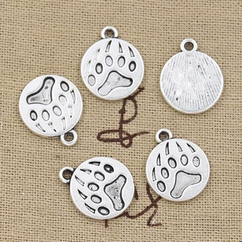 

15pcs Charms Bear Claw Paw 18x15mm Antique Silver Color Pendants DIY Crafts Making Findings Handmade Tibetan Jewelry