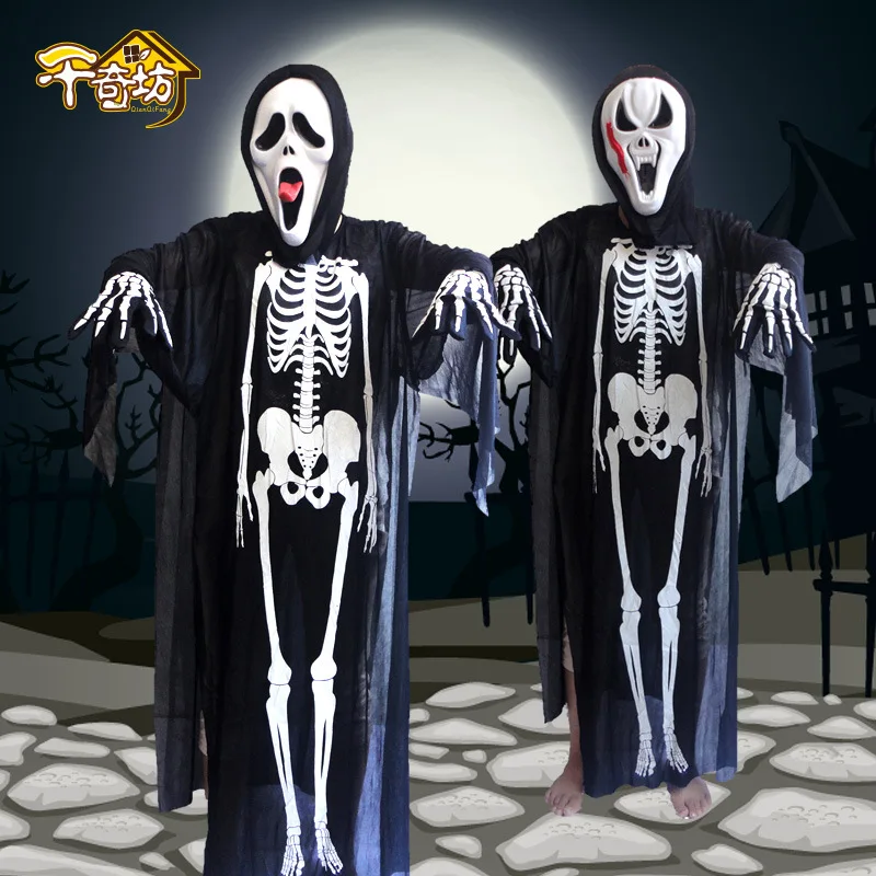 Skeleton Cosplay Costume Horror Zombie Role Play Jumpsuits Vampire Cosplay Clothes Devil Gloves Costume Party Clothes for Audlts
Skeleton Cosplay Costume Horror Zombie Role Play Jumpsuits Vampire Cosplay Clothes Devil Gloves Costume Party Clothes for Audlts