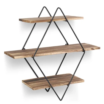 Rustic Wood Wall Shelves Hanging Geometric Vintage Style Floating Metal Wall Mounted Shelves For Living Room Bedroom Decoration
Rustic Wood Wall Shelves Hanging Geometric Vintage Style Floating Metal Wall Mounted Shelves For Living Room Bedroom Decoration