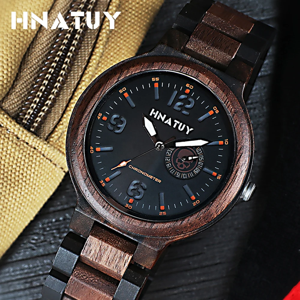HNATUY Wooden Watch Men Luminous Hands Men's Watch Quartz Wristwatches Round Clock Original Design Brand
HNATUY Wooden Watch Men Luminous Hands Men's Watch Quartz Wristwatches Round Clock Original Design Brand