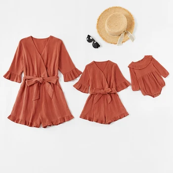 One-Piece Overall Pants Mother Daughter Dresses Family Look Mommy and Me Matching Clothes Outfits Mom Mum Baby Woman Girls Dress
One-Piece Overall Pants Mother Daughter Dresses Family Look Mommy and Me Matching Clothes Outfits Mom Mum Baby Woman Girls Dress