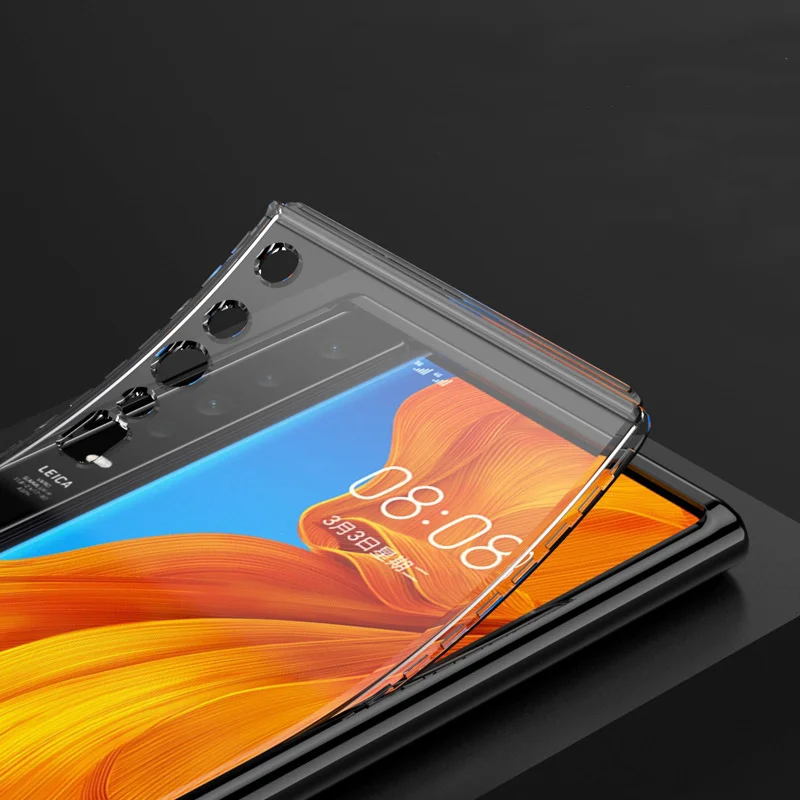 Ультратонкий Прозрачный мягкий чехол из ТПУ для телефона Huawei Mate XS гальванический