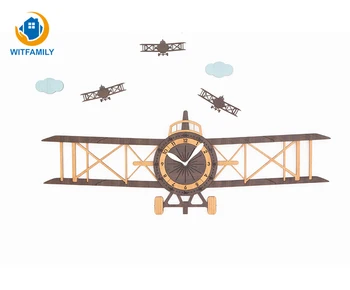 Propeller Plane Wall Clock Wooden DIY Modern European Children Cartoon Home Decoration Wall Clocks Bedroom Living Room 
Propeller Plane Wall Clock Wooden DIY Modern European Children Cartoon Home Decoration Wall Clocks Bedroom Living Room