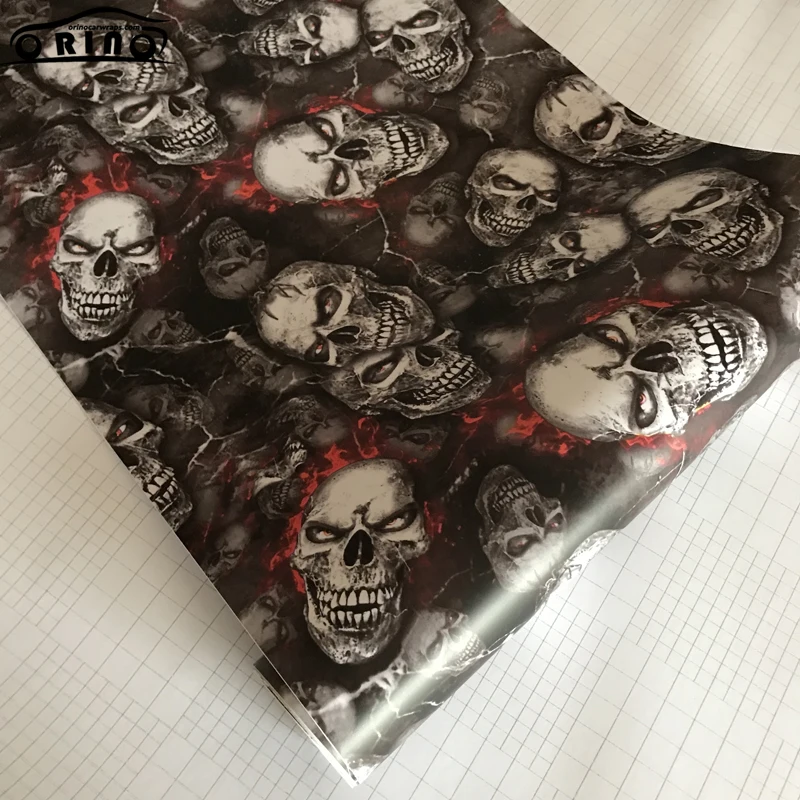 Skull Sticker Bomb Wrap Film-4