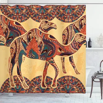 African Animals Arabesque Ornaments Folk Culture Image Bathroom Decor Set with Hooks
African Animals Arabesque Ornaments Folk Culture Image Bathroom Decor Set with Hooks