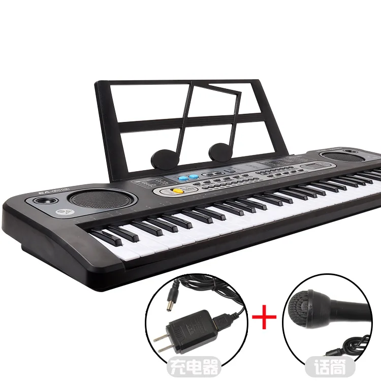 Large Black Electronic Keyboard 76 Cm Entry-level 61 Key Piano Keyboard Multi-functional Microphone Model CHILDREN'S Musical Ins
Large Black Electronic Keyboard 76 Cm Entry-level 61 Key Piano Keyboard Multi-functional Microphone Model CHILDREN'S Musical Ins