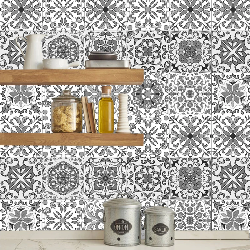 Фото Испанская Марокканская мозаичная настенная плитка самоклеящаяся для кухни