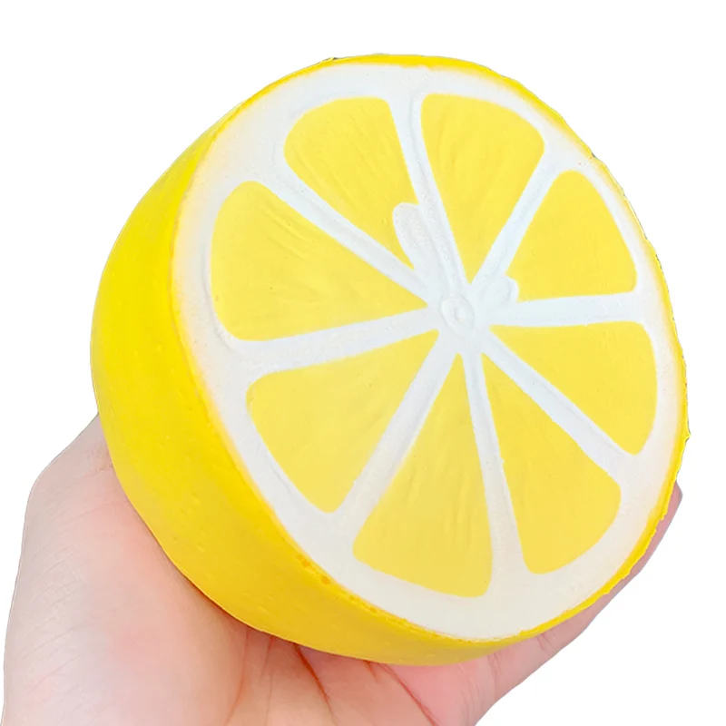 

Cute lemon Squishy Super Slow Rising Jumbo Simulation Fruit Phone Straps Soft Cream Scented Bread Cake Kid Toy Gift