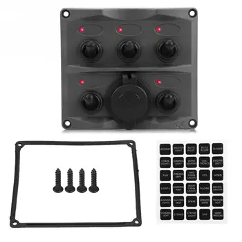 Car Boat RV Yacht On/Off Toggle Switch Panel Cigarette Socket LED Light Indicator Electrical Devices 5P 12/24V
Car Boat RV Yacht On/Off Toggle Switch Panel Cigarette Socket LED Light Indicator Electrical Devices 5P 12/24V