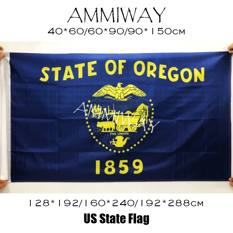 Флаг Орегона AMMIWAY США 1859 3*5 футов полиэстер летающий Американский односторонний