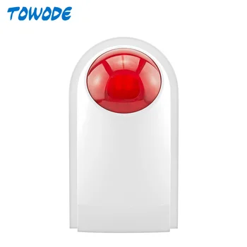 Towode J008 110dB Indoor Wireless Flashing 433MHz Siren Strobe Light Siren horn suit for all of G12 alarm system
Towode J008 110dB Indoor Wireless Flashing 433MHz Siren Strobe Light Siren horn suit for all of G12 alarm system
