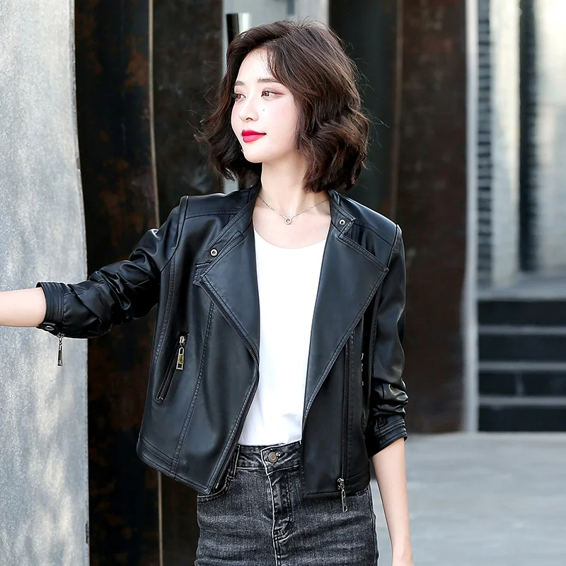 3XL Leather Coat Women 2023 New Spring Female Leather Clothing Short Slim Motorcycle Leather Jacket Women Black
3XL Leather Coat Women 2023 New Spring Female Leather Clothing Short Slim Motorcycle Leather Jacket Women Black