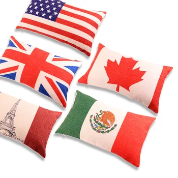 Linen American Britain Flag Printed Cushion Cover Canda Flag Maple Leaves Eiffel Tower Waist Pillowcase Decoration for Sofa Car
Linen American Britain Flag Printed Cushion Cover Canda Flag Maple Leaves Eiffel Tower Waist Pillowcase Decoration for Sofa Car