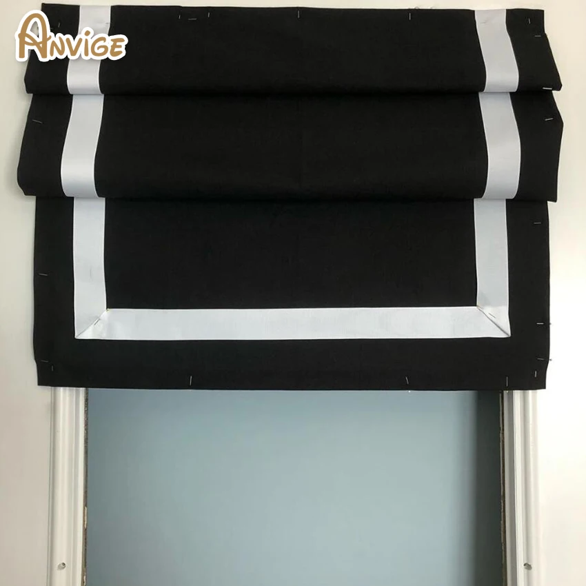 

Striped Curtain Full Blackout/Light Filter Roman Shades ,Easy Install Washable Curtains ,Customized Window Curtain Drape