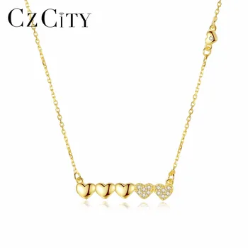 CZCITY Love heart 925 Sterling Silver Necklaces Jewelry Pendant Necklace for Women 18k Gold colour Jewelry Fine Gift
CZCITY Love heart 925 Sterling Silver Necklaces Jewelry Pendant Necklace for Women 18k Gold colour Jewelry Fine Gift