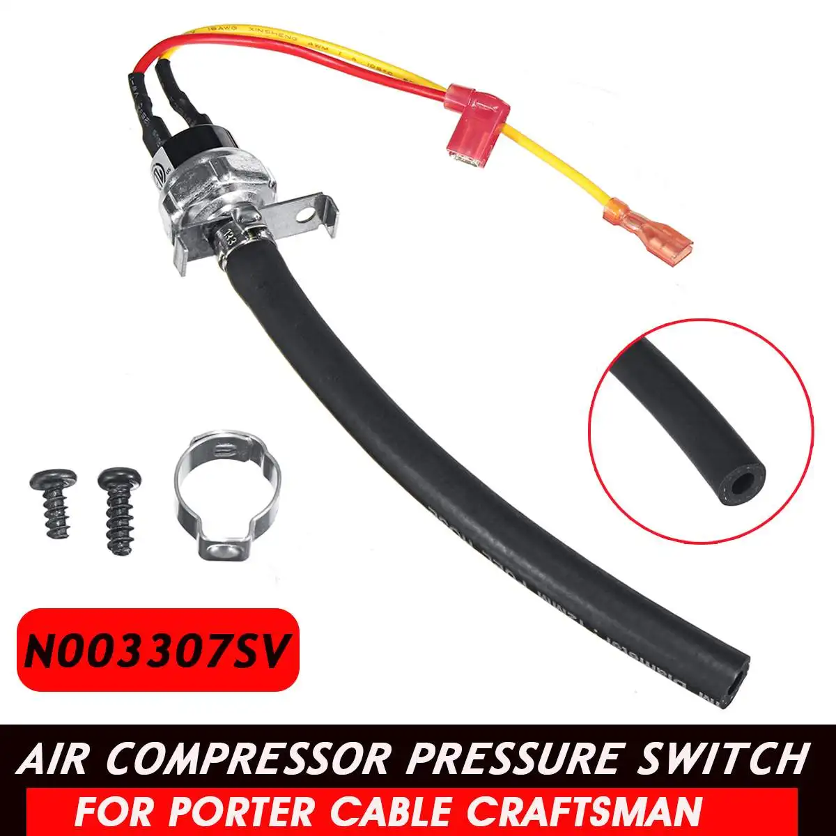 N003307SV Air Compressor Pressure Switch Kit For Craftsman Tool Replacement
N003307SV Air Compressor Pressure Switch Kit For Craftsman Tool Replacement