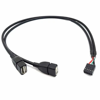 30CM 10 Pin Motherboard Female Header to 2 Port Dual USB 2.0 Male Adapter Dupont Y Splitter Cable (10Pin/2AM)
30CM 10 Pin Motherboard Female Header to 2 Port Dual USB 2.0 Male Adapter Dupont Y Splitter Cable (10Pin/2AM)