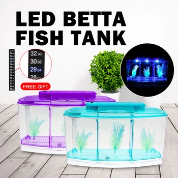 Senzeal Transparent Acrylic Fighting Fish Tank Triple Cube Aquarium Led Lighting Dimmable Betta Separate Breed Spawning Mini Box
Senzeal Transparent Acrylic Fighting Fish Tank Triple Cube Aquarium Led Lighting Dimmable Betta Separate Breed Spawning Mini Box