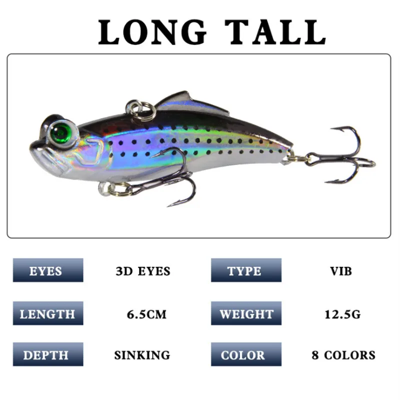 Artificial Vib Reflective Mirror With Ringing Beads Plastic Hard Bait 8pcs/set 6.5CM/12.5G 3D Eyes Fishing Lures Outdoor Fishing
Artificial Vib Reflective Mirror With Ringing Beads Plastic Hard Bait 8pcs/set 6.5CM/12.5G 3D Eyes Fishing Lures Outdoor Fishing