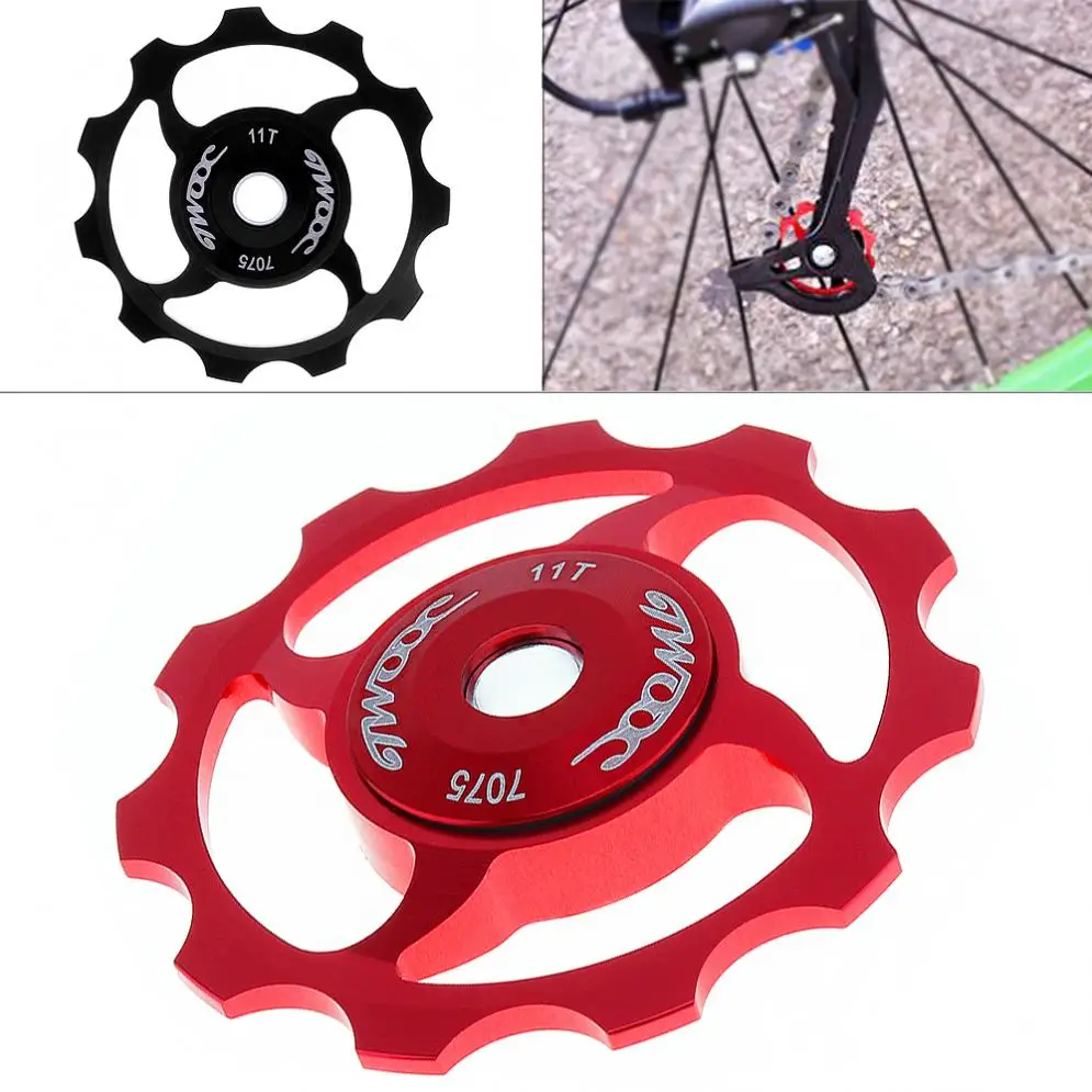 4 Hole CNC Aluminum Alloy 11T Bicycle Rear Derailleur Pulley Guide Wheel Ceramics Bearing Idler Pulley for MTB/Road Bike
4 Hole CNC Aluminum Alloy 11T Bicycle Rear Derailleur Pulley Guide Wheel Ceramics Bearing Idler Pulley for MTB/Road Bike