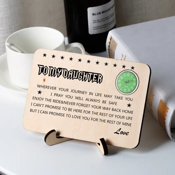 To My Daughter Analog Table Clock Unique Collection Decorations Custom with Text Pattern Birthday Graduation Gift
To My Daughter Analog Table Clock Unique Collection Decorations Custom with Text Pattern Birthday Graduation Gift