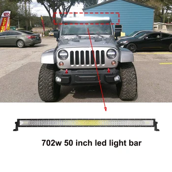 ECAHAYAKU 1x 50 inch 702W Tri-Row straight Curved LED work Light Bar combo beam Offroad led bar for 4X4 4WD jeep truck 12V 24V
ECAHAYAKU 1x 50 inch 702W Tri-Row straight Curved LED work Light Bar combo beam Offroad led bar for 4X4 4WD jeep truck 12V 24V