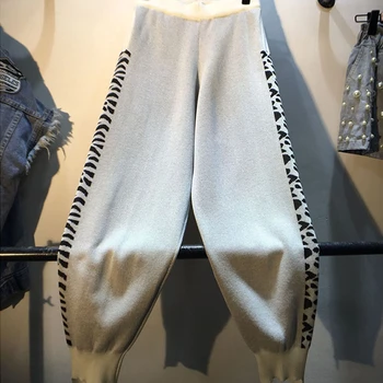 2020 Autumn winter Women Elastic Waist Drawstring Trousers Thick Knitted Harem Pants Sport swear Women'S Pants New Bottoms KZ667 
2020 Autumn winter Women Elastic Waist Drawstring Trousers Thick Knitted Harem Pants Sport swear Women'S Pants New Bottoms KZ667