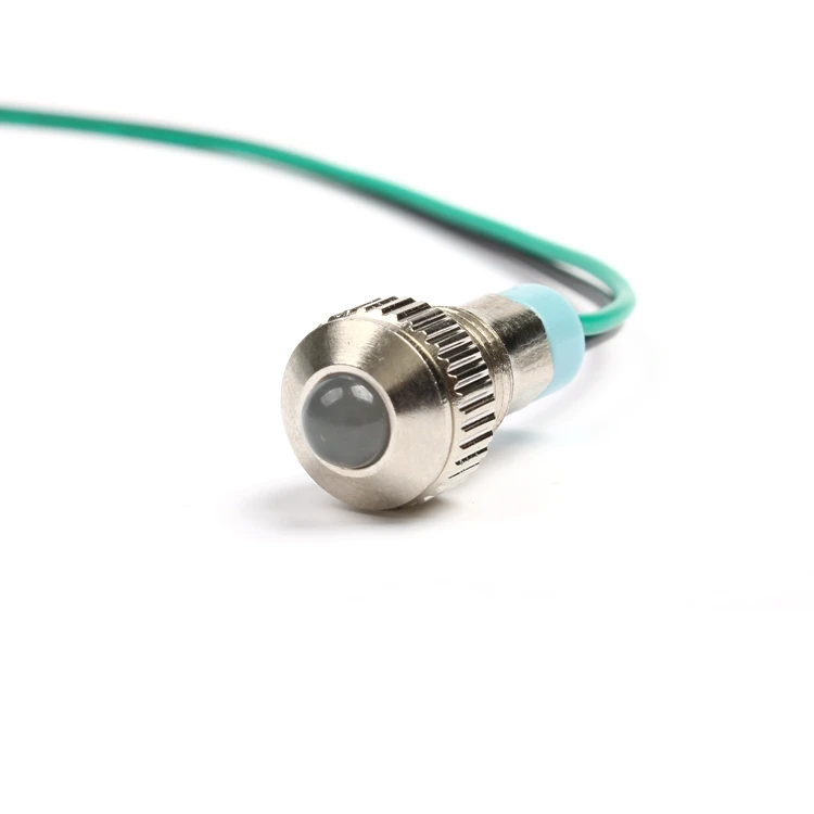 8MM metal indicator LED waterproof signal light machine tool work light 6V12V24V220V convex head high surface arc type
8MM metal indicator LED waterproof signal light machine tool work light 6V12V24V220V convex head high surface arc type