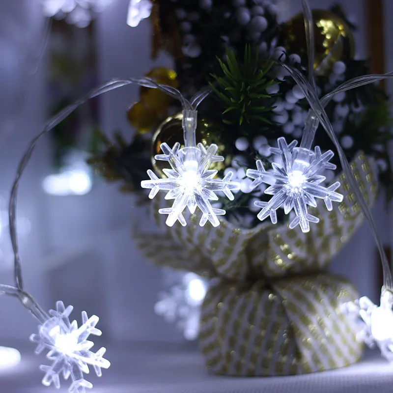 Fairy Lights 10M/20M/30M Snowflake Star Ball Christmas String Lights Garlands Outdoor For Room Wedding Party New Year Decoration Fairy Lights 10M/20M/30M Snowflake Star Ball Christmas String Lights Garlands Outdoor For Room Wedding Party New Year Decoration