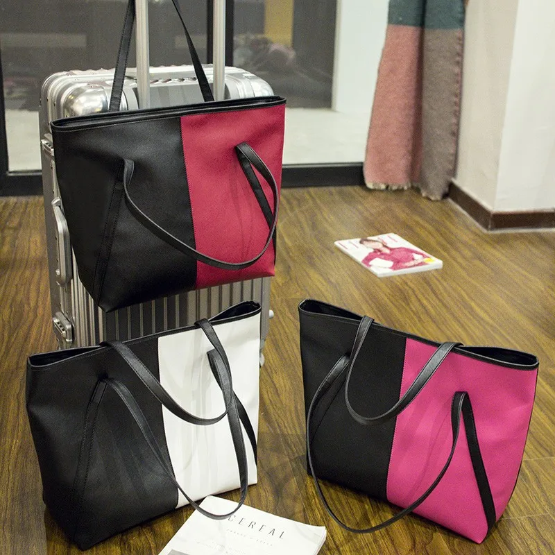 2019 Spring New Style Tote Bag New Style Contrast Color Shopping Bag Hand Shoulder Large Bag Girl'S Simple Large Bag Bag
2019 Spring New Style Tote Bag New Style Contrast Color Shopping Bag Hand Shoulder Large Bag Girl'S Simple Large Bag Bag