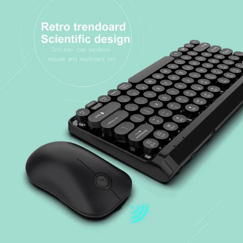 Retro PC Gaming 2.4Ghz Wireless Keyboard Mouse Combo Set USB Rechargeable Optical Mouse Round 77 Key Caps Keyboard For PC Tablet
Retro PC Gaming 2.4Ghz Wireless Keyboard Mouse Combo Set USB Rechargeable Optical Mouse Round 77 Key Caps Keyboard For PC Tablet