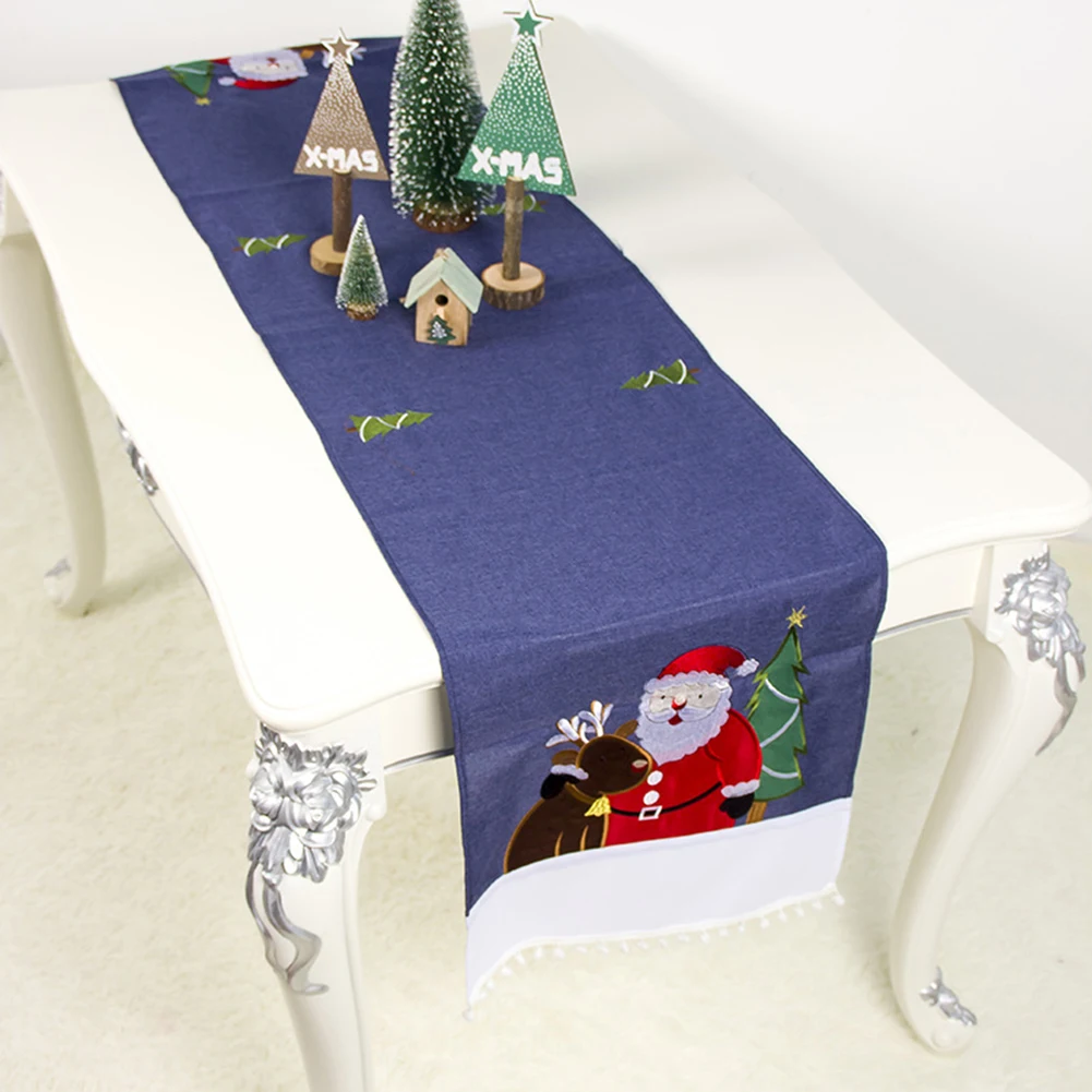 Tablecloth Embroidery Christmas Tablecloth Dinner Table Flag Cover Home Decoration for Home Outdoor Party Restaurant 40*180cm 
Tablecloth Embroidery Christmas Tablecloth Dinner Table Flag Cover Home Decoration for Home Outdoor Party Restaurant 40*180cm