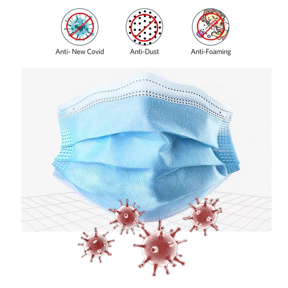 100pcs Disposable Medical Masks Protective Face Mouth 3 Layer Anti nCoV PM2.5 Influenza Bacterial Dust-Proof Safety Masks A-1
100pcs Disposable Medical Masks Protective Face Mouth 3 Layer Anti nCoV PM2.5 Influenza Bacterial Dust-Proof Safety Masks A-1