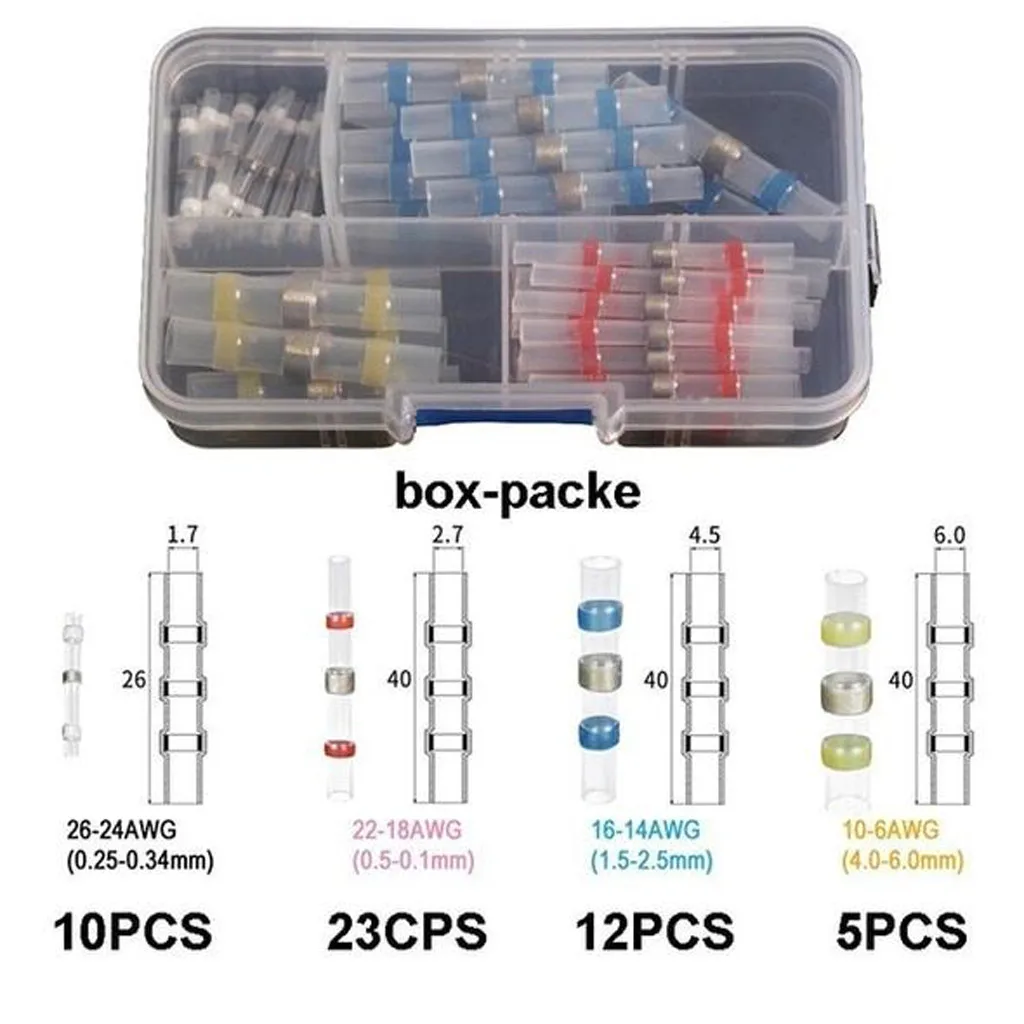 50pcs Electrical Wire Connectors Insulated Solder Sleeve Tube Heat Shrink Sorder Terminal Waterproof Butt Connectors hot sale
50pcs Electrical Wire Connectors Insulated Solder Sleeve Tube Heat Shrink Sorder Terminal Waterproof Butt Connectors hot sale