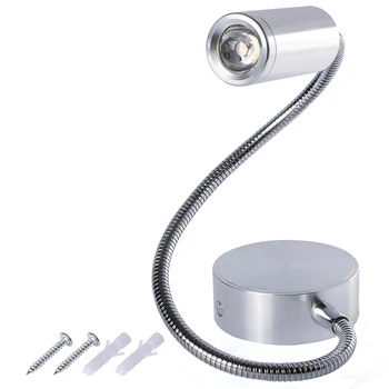 Hot RLED Wall light with flexible arm Switches Reading lamp 3W, white
Hot RLED Wall light with flexible arm Switches Reading lamp 3W, white