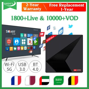 X88MAX Plus 1 Year QHDTV IPTV Arabic French Subscription IPTV 4G 64G RK3318 Android IPTV Netherlands Belgium no app included
X88MAX Plus 1 Year QHDTV IPTV Arabic French Subscription IPTV 4G 64G RK3318 Android IPTV Netherlands Belgium no app included