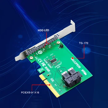 High Quality Dual-port U.2 To Pcie*8 SFF8643 To 8639 U.2 NVMe SSD Expansion Adapter Card ANU22PE08 32 Gbps Low Bezel
High Quality Dual-port U.2 To Pcie*8 SFF8643 To 8639 U.2 NVMe SSD Expansion Adapter Card ANU22PE08 32 Gbps Low Bezel