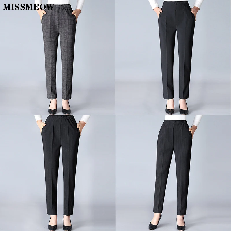 Missmeow Plus Size Casual High Waist Pencil Pants Women Striped Harem Pants Women Elastic Black Office Women Trousers Straight
Missmeow Plus Size Casual High Waist Pencil Pants Women Striped Harem Pants Women Elastic Black Office Women Trousers Straight