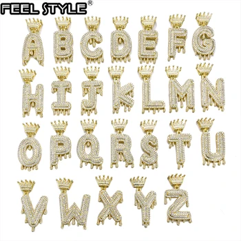 Iced Out Bling Cubic Crown Zircon 26 A-Z Letters Necklaces & Pendant Chain For Men Hip Hop Jewelry Gold Gold Color
Iced Out Bling Cubic Crown Zircon 26 A-Z Letters Necklaces & Pendant Chain For Men Hip Hop Jewelry Gold Gold Color