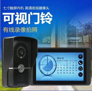 7 inch capacitive touch screen video doorbell with video camera clock display function intercom one to one
7 inch capacitive touch screen video doorbell with video camera clock display function intercom one to one