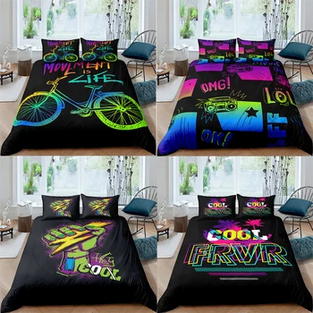 3D Simple Black Pattern Duvet Cover Bedding Set Queen Size Duvet Cover Comforter Bed Cover Set Bedclothes King Size
3D Simple Black Pattern Duvet Cover Bedding Set Queen Size Duvet Cover Comforter Bed Cover Set Bedclothes King Size