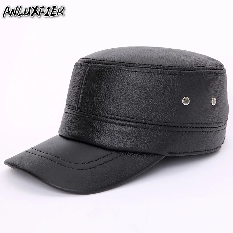 B-7285 Adult Genuine Leather Hat Baseball Cap Men's Warm Ear Protective Cowhide Cap Cow Leather Flat Top Hats Adjustable
B-7285 Adult Genuine Leather Hat Baseball Cap Men's Warm Ear Protective Cowhide Cap Cow Leather Flat Top Hats Adjustable
