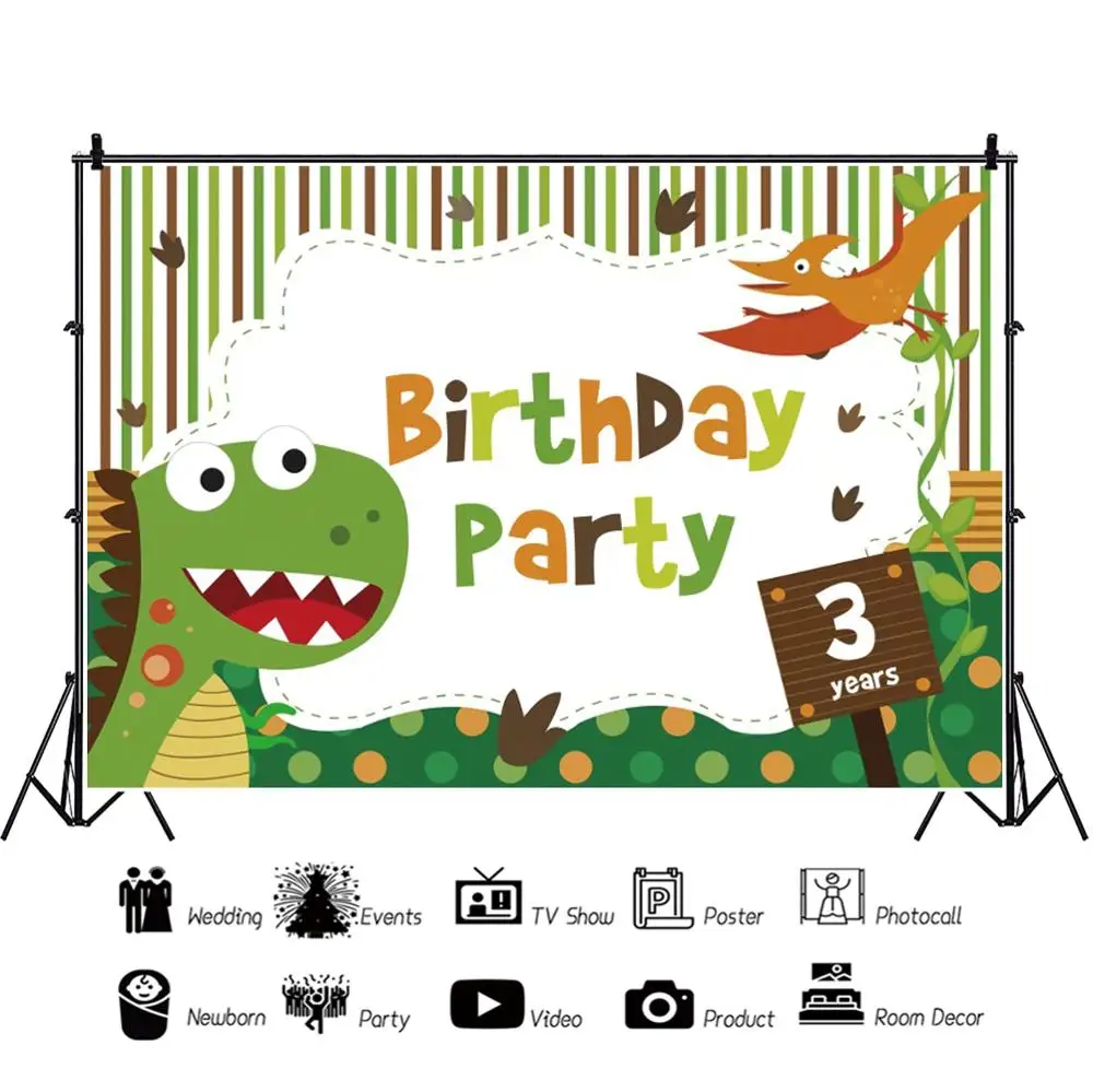 Laeacco Baby Children 3rd Birthday Party Backdrops Dinosaur Stripe Customize Name Photographic Background Photozone Photozone
Laeacco Baby Children 3rd Birthday Party Backdrops Dinosaur Stripe Customize Name Photographic Background Photozone Photozone