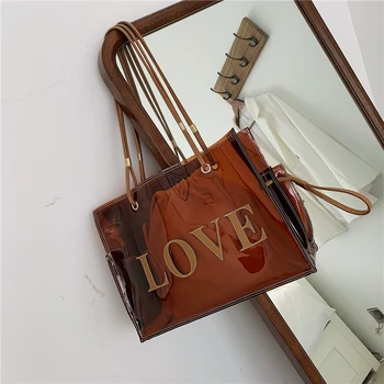 Summer PVC Transparent Tote Bags For Women 2020 Luxury Handbags Women Bags Designer Messenger Bags Lady Travel Beach Bags
Summer PVC Transparent Tote Bags For Women 2020 Luxury Handbags Women Bags Designer Messenger Bags Lady Travel Beach Bags