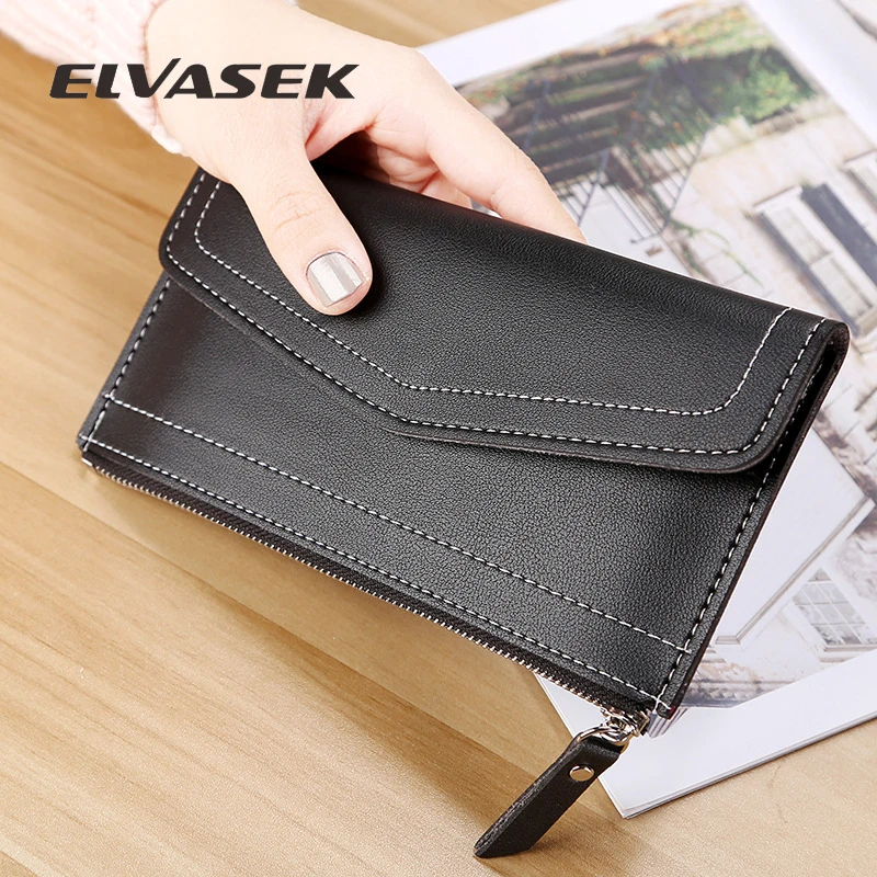 ELVASEK 2019 New women's wallet female long section thin zipper buckle envelope student wallet simple clutch bag best gift
ELVASEK 2019 New women's wallet female long section thin zipper buckle envelope student wallet simple clutch bag best gift
