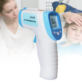 Handheld Infrared Thermometer Temperature Meter LCD Non-contact Forehead 32-42.9 C Measuring MDJ998
Handheld Infrared Thermometer Temperature Meter LCD Non-contact Forehead 32-42.9 C Measuring MDJ998